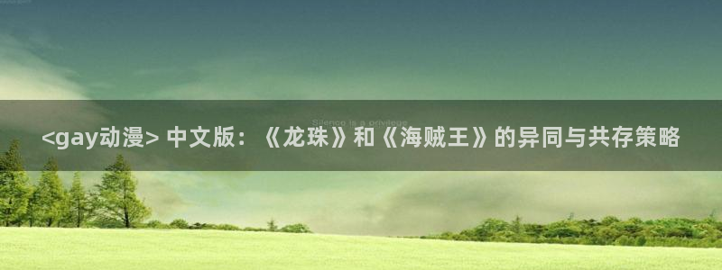 age动漫樱花：<gay动漫> 中文版：《龙珠》和《海贼王》的异同与共存策略
